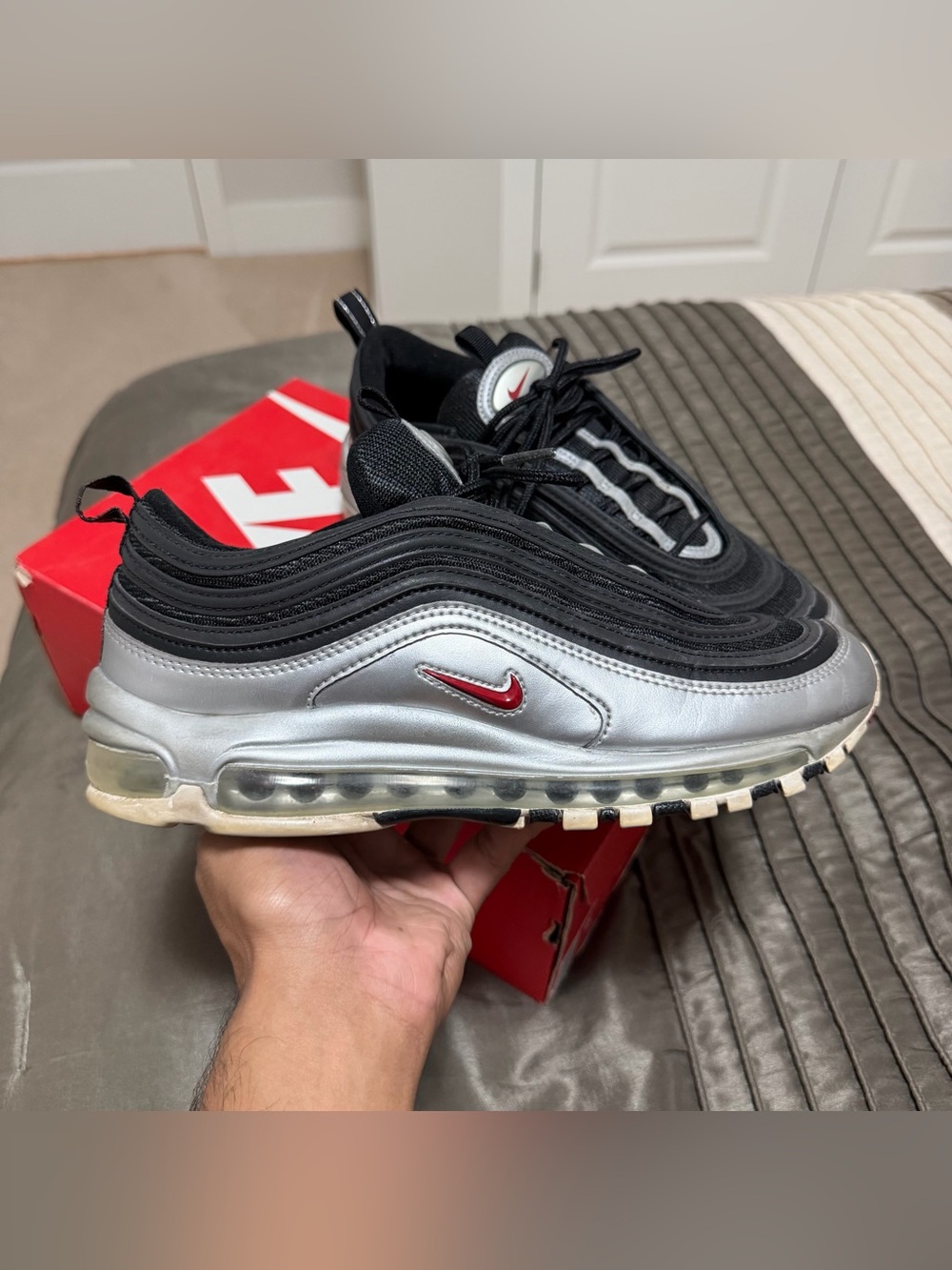Air max 97 silver black